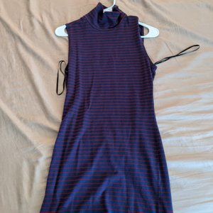 Turtletank Striped Bodycon Dress